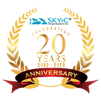 Sky2c anniversary logo